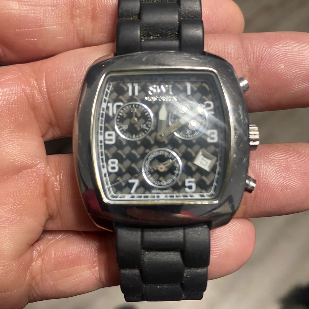 Men's Black Chronograph Watch